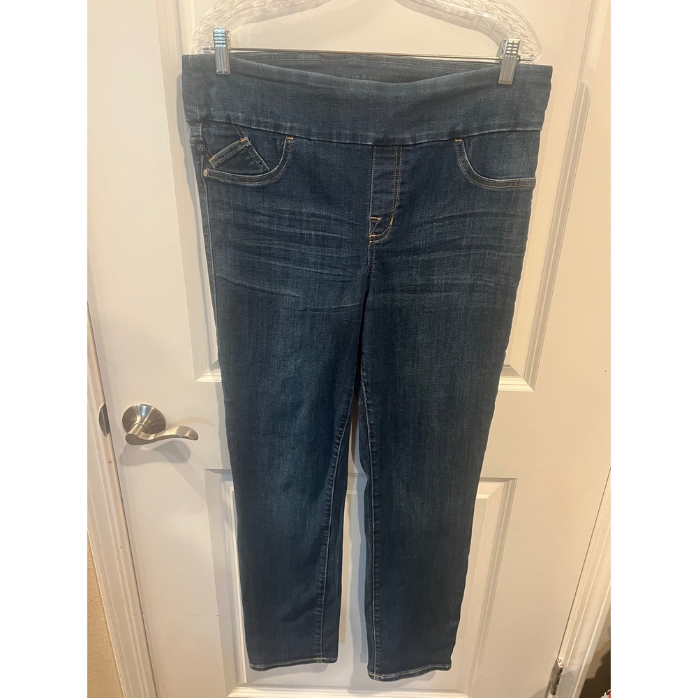 Rock & Republic Womens Jeans Denim Rx Slimming Pull On Dark Wash Blue 16 M